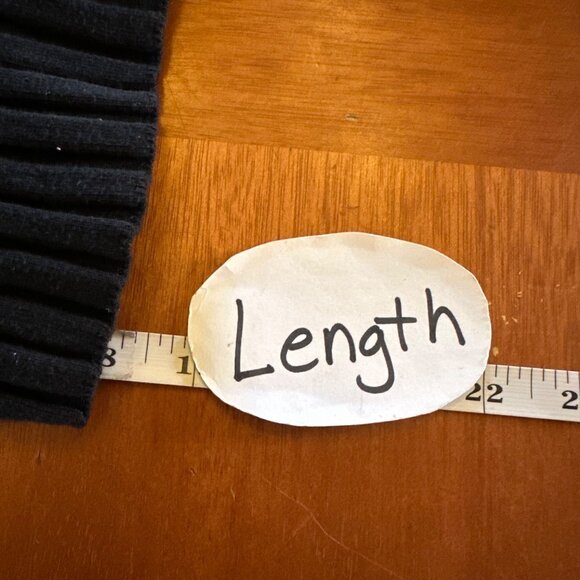 Tracy M. Black Silk Blend Ruffle Front Long Sleeve Top M - Picture 4 of 7